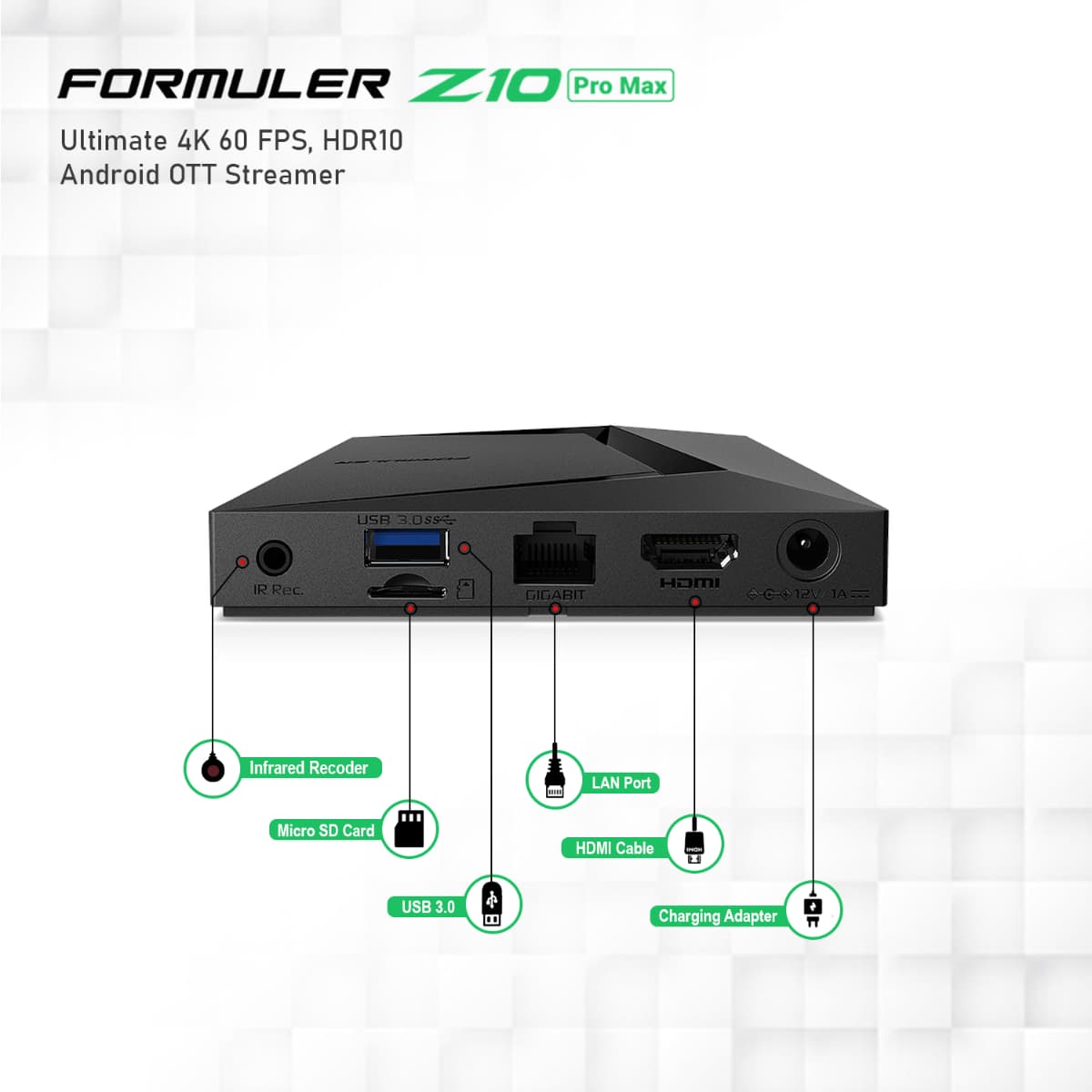 Formuler Z10 Pro Max – Boîtier 4K – vue 3