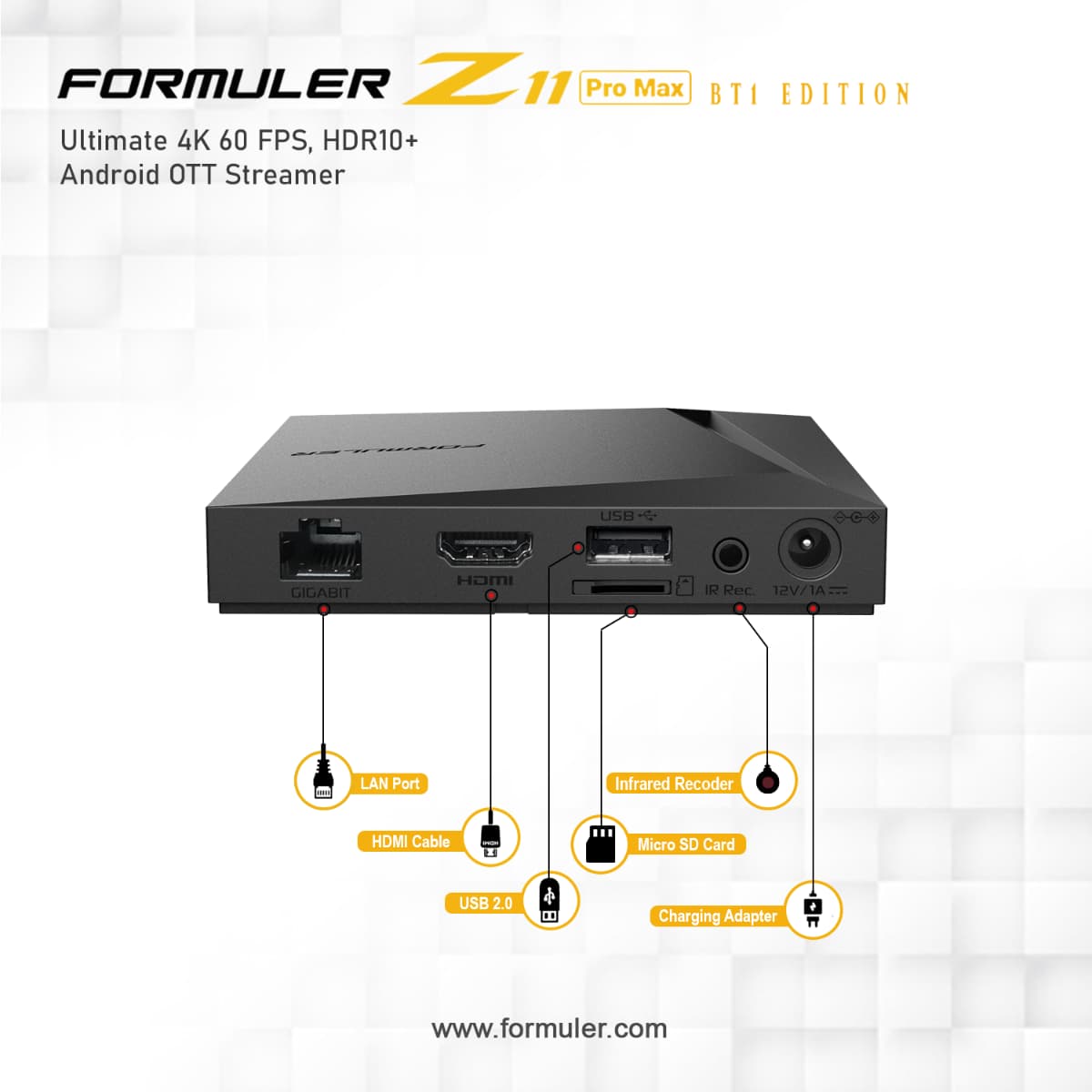 Formuler Z11 Pro Max – Boîtier 4K – vue 2